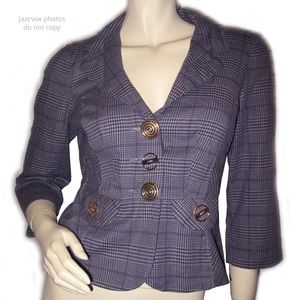 Vintage Y2K Candies Plaid Blazer Jacket Preppy Academia Clueless Corpcore Office